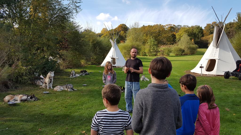 Les Tipis Du Bonheur De Vivre Hotell Brûlon Exteriör bild
